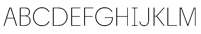 Tosh Thin Font UPPERCASE
