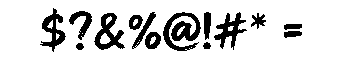 TOSHIRA Font OTHER CHARS