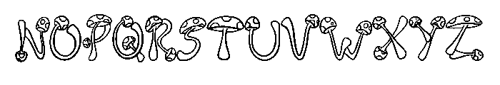 Toadstool Mushroom By S Regular Font LOWERCASE