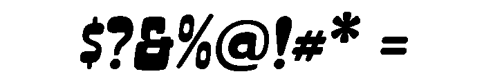 ToastedAvenue-Italic Font OTHER CHARS