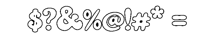 Toasty Morning Outline Regular Font OTHER CHARS