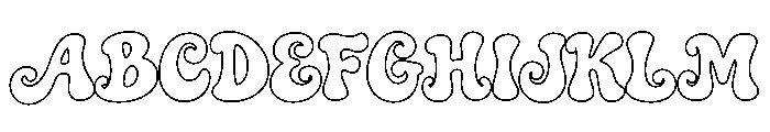 Toasty Morning Outline Regular Font UPPERCASE