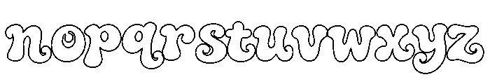Toasty Morning Outline Regular Font LOWERCASE