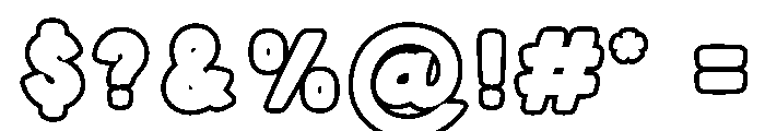 Toffee Soda Outline Font OTHER CHARS