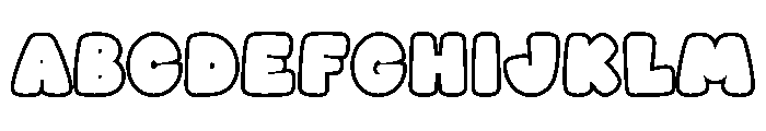 Toffee Soda Outline Font UPPERCASE