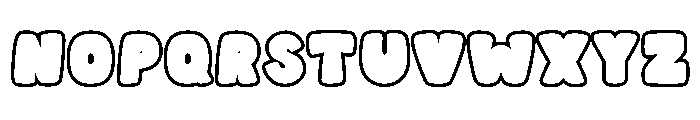 Toffee Soda Outline Font UPPERCASE