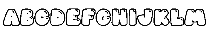 Toffee Soda OutlineShine Font UPPERCASE