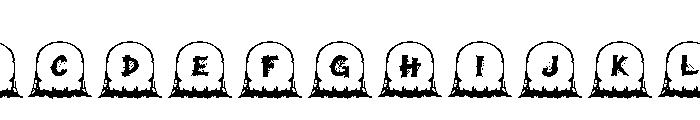Tomb Head Monogram Font UPPERCASE
