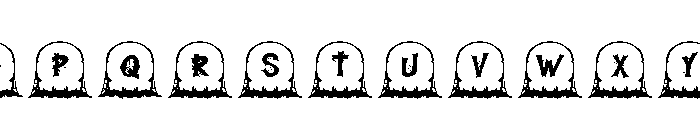 Tomb Head Monogram Font UPPERCASE
