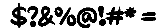 Toony Buddy Font OTHER CHARS