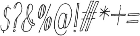 TOMO Dora Sans Outline Oblique otf (400) Font OTHER CHARS