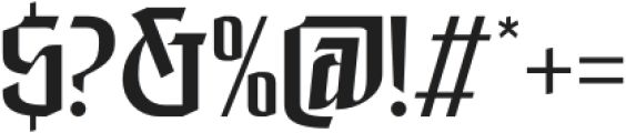 Toerah Shock Regular otf (400) Font OTHER CHARS
