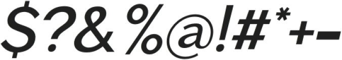 Toiban Italic Semi Bold otf (600) Font OTHER CHARS