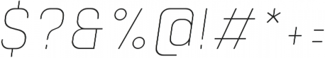 Tomkin Narrow Thin Italic otf (100) Font OTHER CHARS