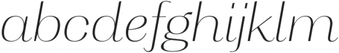 Tonus Contrast Thin Italic otf (100) Font LOWERCASE