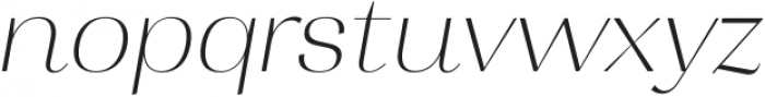 Tonus Contrast Thin Italic otf (100) Font LOWERCASE