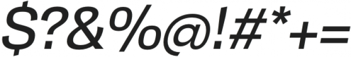 Tonus Sans Regular Italic otf (400) Font OTHER CHARS