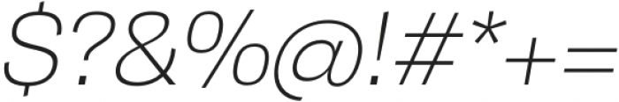 Tonus Sans Thin Italic otf (100) Font OTHER CHARS