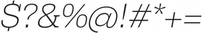 Tonus Slab Thin Italic otf (100) Font OTHER CHARS