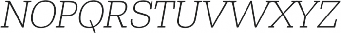 Tonus Slab Thin Italic otf (100) Font UPPERCASE