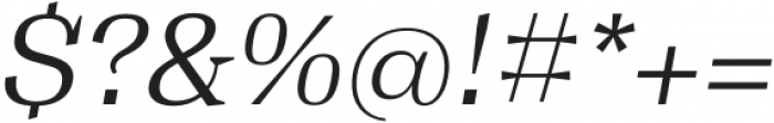 Tonus Text Light Italic otf (300) Font OTHER CHARS