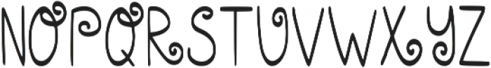 Tootsie Regular otf (400) Font UPPERCASE