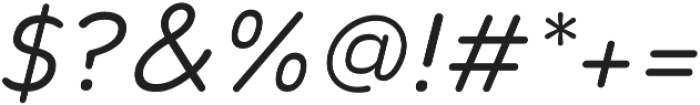 Toriga Medium Italic otf (500) Font OTHER CHARS