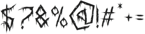 Torn Flesh otf (400) Font OTHER CHARS