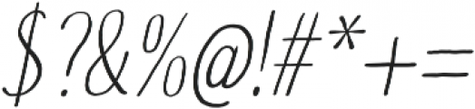 Touch Tone Light Italic otf (300) Font OTHER CHARS