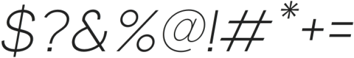 Tous ExtraLight Italic otf (200) Font OTHER CHARS