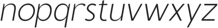 Tous ExtraLight Italic otf (200) Font LOWERCASE