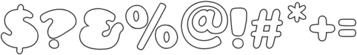 Toyster Outlines otf (400) Font OTHER CHARS