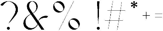 touch otf (400) Font OTHER CHARS
