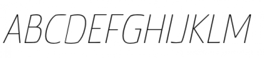 Torcao Condensed Thin Italic Font UPPERCASE