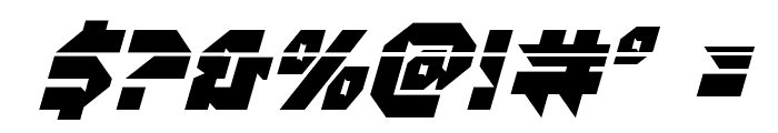 Tokyo Drifter Laser Italic Font OTHER CHARS