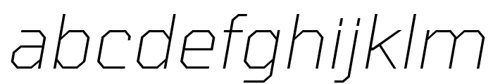 Tomorrow ExtraLight Italic Font LOWERCASE