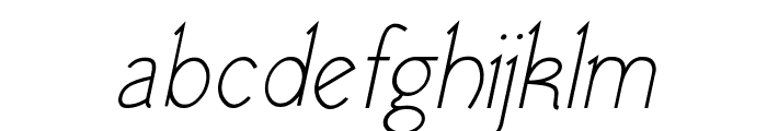 Tomsk Italic Font LOWERCASE