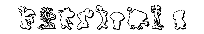 Toons! Toons! Toons! 3D Font OTHER CHARS