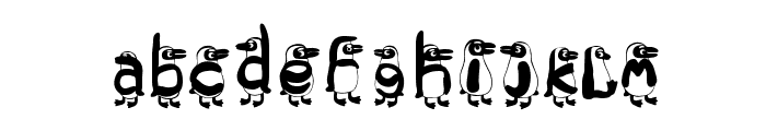 Toronto Zoo Penguins Font LOWERCASE