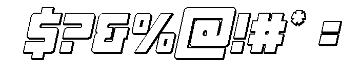 Tower of Silence 3D Italic Font OTHER CHARS