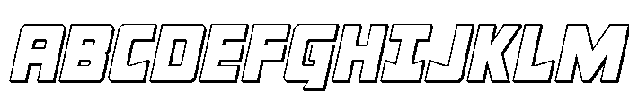 Tower of Silence 3D Italic Font UPPERCASE