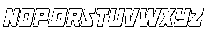 Tower of Silence 3D Italic Font UPPERCASE