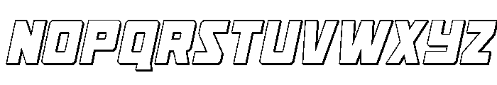 Tower of Silence 3D Italic Font LOWERCASE