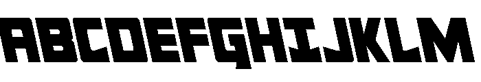 Tower of Silence Leftalic Font UPPERCASE