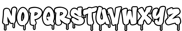 Toxic Rebel Drip Outline Outline Font LOWERCASE