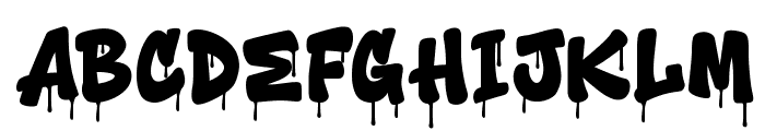 Toxic Rebel Drip Font UPPERCASE