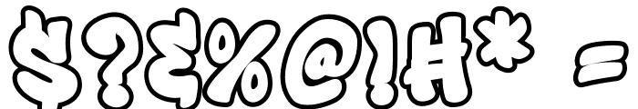 Toxic Rebel Outline Outline Font OTHER CHARS