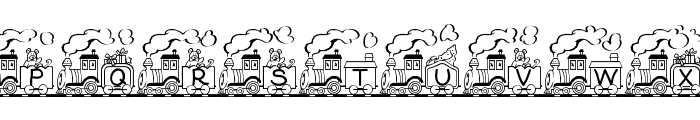Toy Train Font UPPERCASE