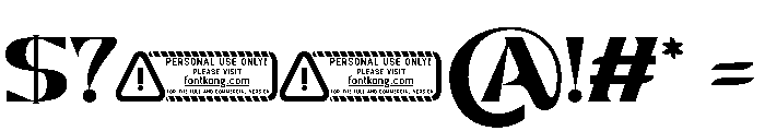 Tozza PERSONAL USE ONLY! Font OTHER CHARS