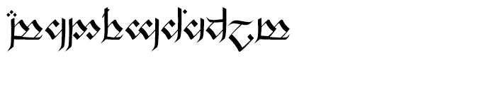 Tolkien Tengwanda Gothic Gothic Font LOWERCASE